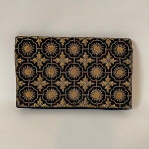 Vintage Jagat Narain Genuine Gold + Silver Thread Embellished Evening Bag Clutch